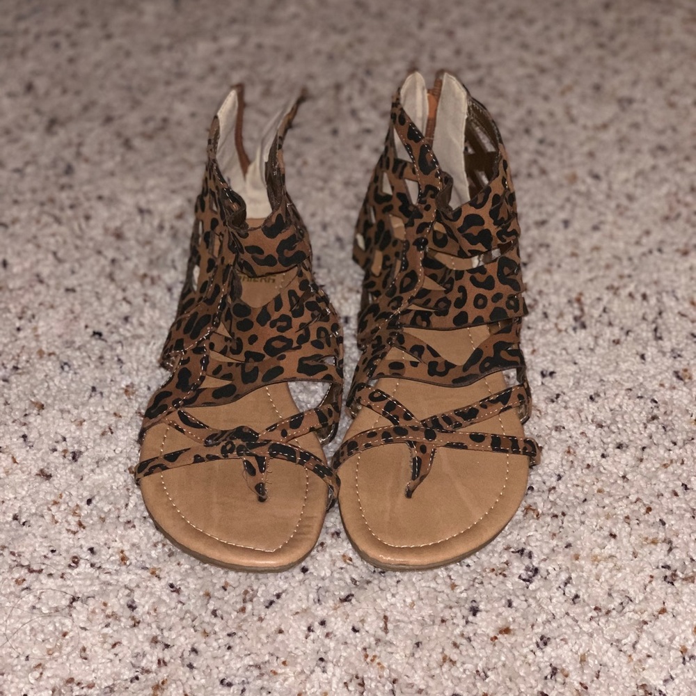 Leopard print sandals